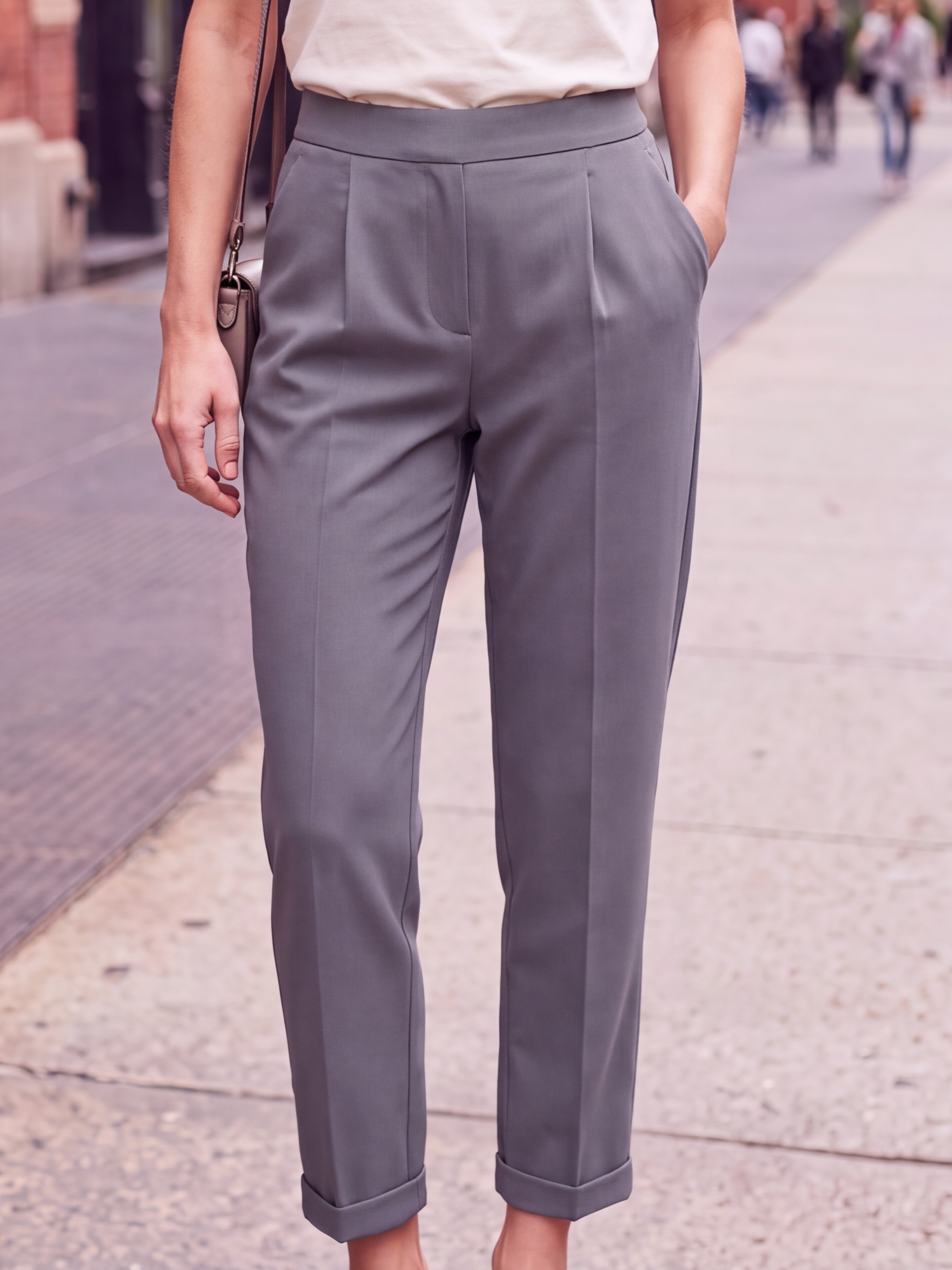 Dámske nohavice BROADWAY NYC FASHION FROST GREY Sivé s.WEAR 1